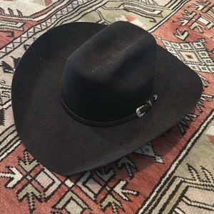 Brown Suede Lone Star Cowboy Hat with Buckle